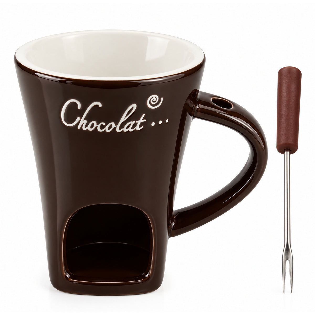ChocoCoco marrón con tenedor