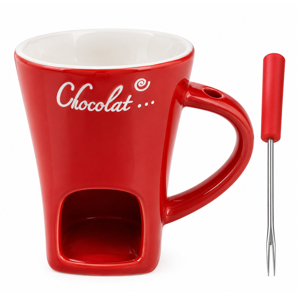 ChocoCoco rojo con tenedor